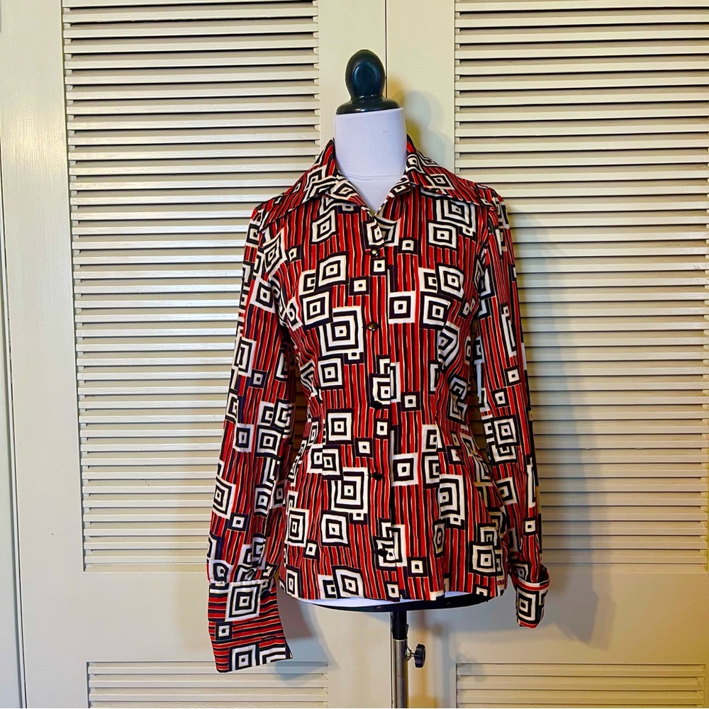 Vintage Lasso Geometric Western Blouse